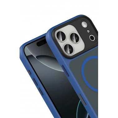 Mey İthalat®   iPhone 17 Pro Max Megane Magsafe Kapak - Lacivert