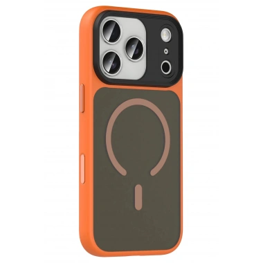 Mey İthalat®   iPhone 17 Pro Max Megane Magsafe Kapak - Turuncu