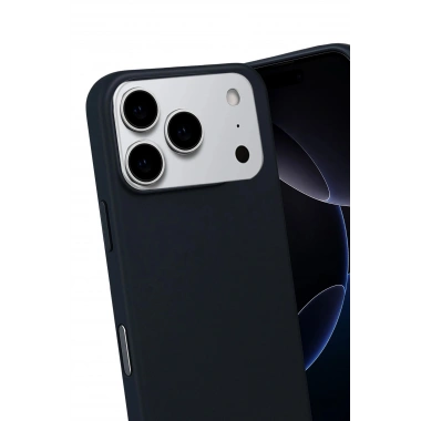 Mey İthalat®   iPhone 17 Pro Max Nano içi Kadife Silikon - Siyah
