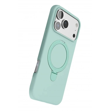 Mey İthalat®   iPhone 17 Pro Max Regal Magsafe Standlı Kapak - Su Yeşili