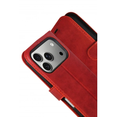 Mey İthalat®   iPhone 17 Pro Max Trend S Plus Kapaklı Kılıf - Kırmızı