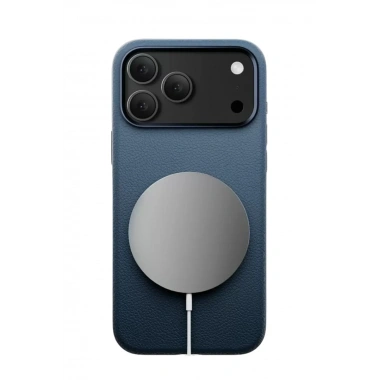 Mey İthalat® iPhone 17 Pro Max Wonder Deri Magsafe Kapak - Lacivert