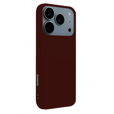 Mey İthalat®   iPhone 17 Pro Nano içi Kadife Silikon - Bordo