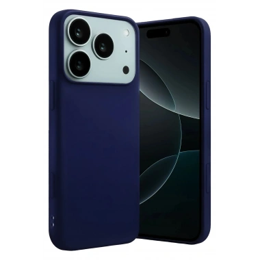 Mey İthalat®   iPhone 17 Pro Nano içi Kadife Silikon - Lacivert