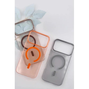 Mey İthalat®   iPhone 17 Pro PC Blank Magsafe Kapak - Çöl Titanyum