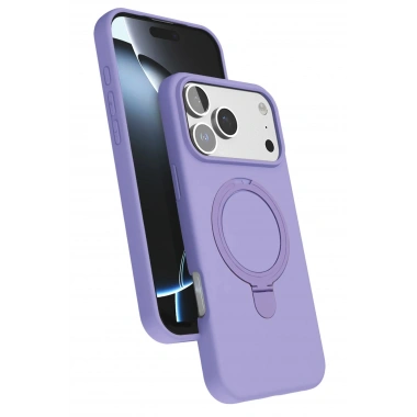 Mey İthalat®   iPhone 17 Pro Regal Magsafe Standlı Kapak - Lila