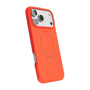 Mey İthalat®   iPhone 17 Pro Regal Magsafe Standlı Kapak - Turuncu