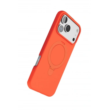Mey İthalat®   iPhone 17 Pro Regal Magsafe Standlı Kapak - Turuncu