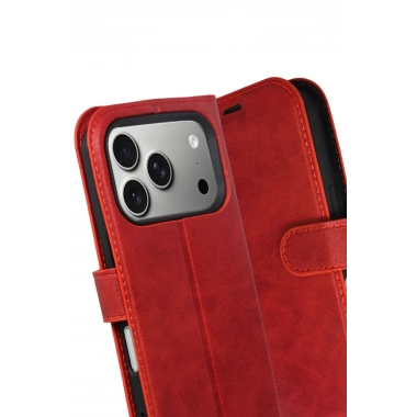 Mey İthalat®   iPhone 17 Pro Trend S Plus Kapaklı Kılıf - Kırmızı