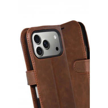 Mey İthalat®   iPhone 17 Pro Trend S Plus Kapaklı Kılıf - Taba