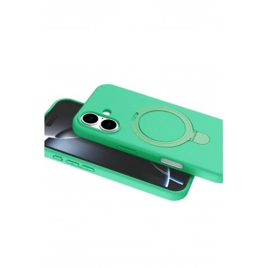 Mey İthalat®   iPhone 17 Regal Magsafe Standlı Kapak - Yeşil