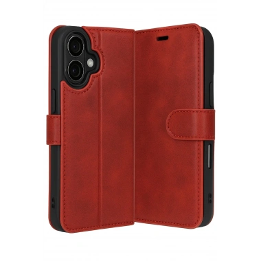 Mey İthalat®   iPhone 17 Trend S Plus Kapaklı Kılıf - Kırmızı