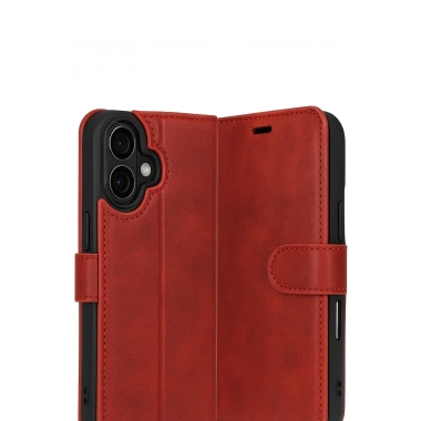 Mey İthalat®   iPhone 17 Trend S Plus Kapaklı Kılıf - Kırmızı