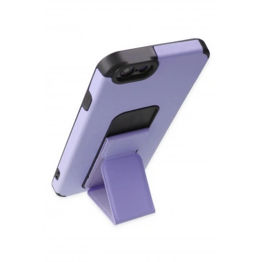 Mey İthalat® iPhone 6 Kılıf Mega Standlı Silikon - Lila