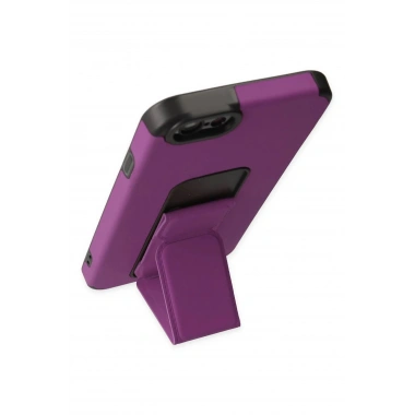 Mey İthalat® iPhone 6 Kılıf Mega Standlı Silikon - Mor