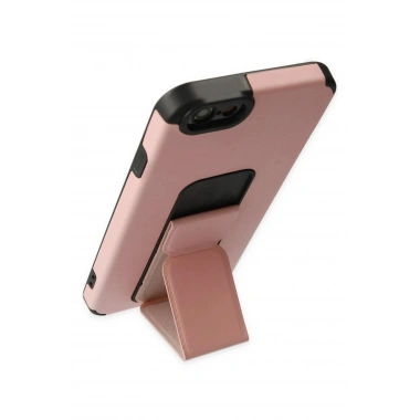 Mey İthalat® iPhone 6 Kılıf Mega Standlı Silikon - Pudra