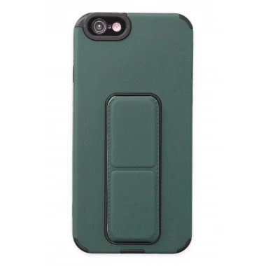 Mey İthalat® iPhone 6 Kılıf Mega Standlı Silikon - Yeşil