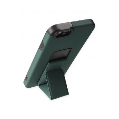 Mey İthalat® iPhone 6 Kılıf Mega Standlı Silikon - Yeşil