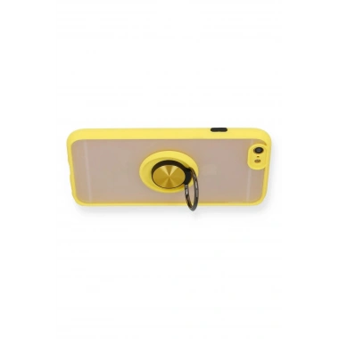 Mey İthalat®  iPhone 6 Kılıf Montreal Yüzüklü Silikon Kapak - Sarı