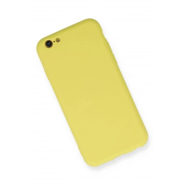 Mey İthalat®  iPhone 6 Kılıf Nano içi Kadife Silikon - Sarı