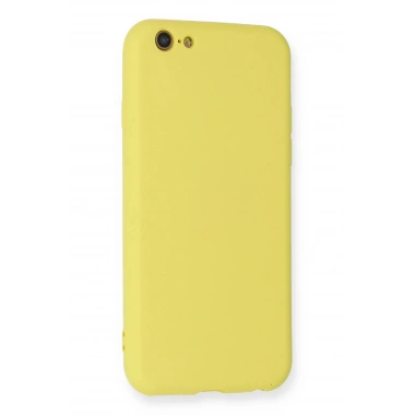 Mey İthalat®  iPhone 6 Kılıf Nano içi Kadife Silikon - Sarı