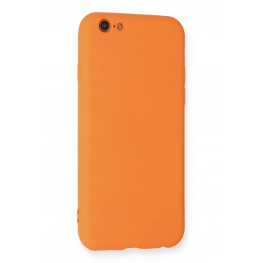 Mey İthalat®  iPhone 6 Kılıf Nano içi Kadife Silikon - Turuncu