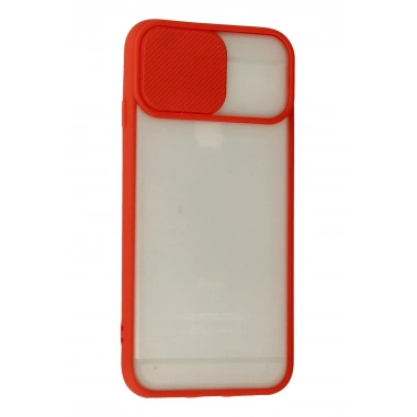 Mey İthalat® iPhone 6 Kılıf Palm Buzlu Kamera Sürgülü Silikon - Kırmızı