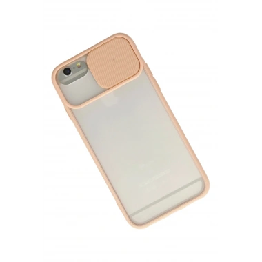 Mey İthalat® iPhone 6 Kılıf Palm Buzlu Kamera Sürgülü Silikon - Pembe