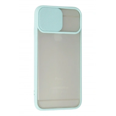 Mey İthalat® iPhone 6 Kılıf Palm Buzlu Kamera Sürgülü Silikon - Turkuaz