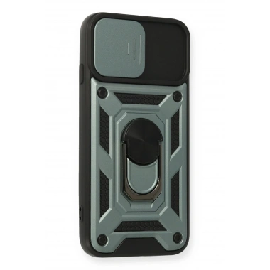 Mey İthalat®  iPhone 6 Kılıf Pars Lens Yüzüklü Silikon - Yeşil