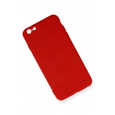 Mey İthalat®  iPhone 6 Plus Kılıf Nano içi Kadife Silikon - Kırmızı