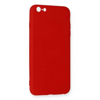 Mey İthalat®  iPhone 6 Plus Kılıf Nano içi Kadife Silikon - Kırmızı