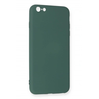 Mey İthalat®  iPhone 6 Plus Kılıf Nano içi Kadife Silikon - Koyu Yeşil