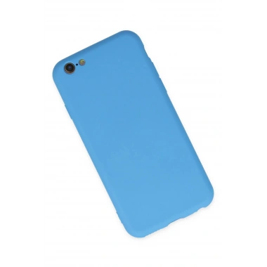 Mey İthalat®  iPhone 6 Plus Kılıf Nano içi Kadife Silikon - Mavi