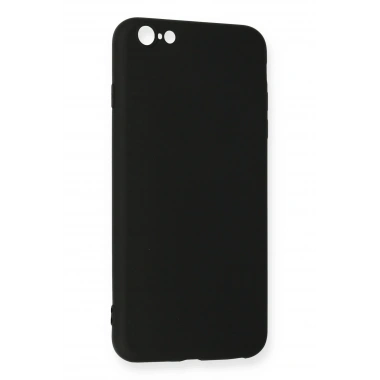 Mey İthalat®  iPhone 6 Plus Kılıf Nano içi Kadife Silikon - Siyah