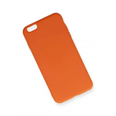 Mey İthalat®  iPhone 6 Plus Kılıf Nano içi Kadife Silikon - Turuncu