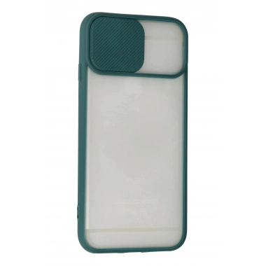 Mey İthalat® iPhone 6 Plus Kılıf Palm Buzlu Kamera Sürgülü Silikon - Yeşil