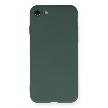 Mey İthalat®  iPhone 7 Kılıf Nano içi Kadife Silikon - Koyu Yeşil