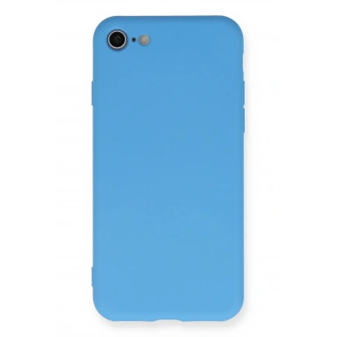 Mey İthalat®  iPhone 7 Kılıf Nano içi Kadife Silikon - Mavi