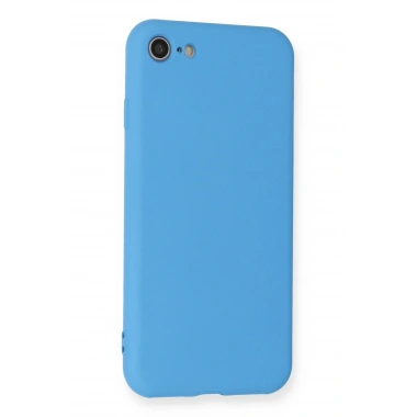 Mey İthalat®  iPhone 7 Kılıf Nano içi Kadife Silikon - Mavi