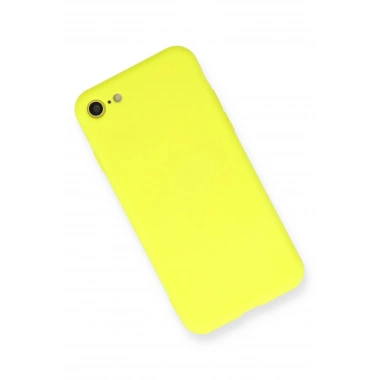Mey İthalat®  iPhone 7 Kılıf Nano içi Kadife Silikon - Sarı