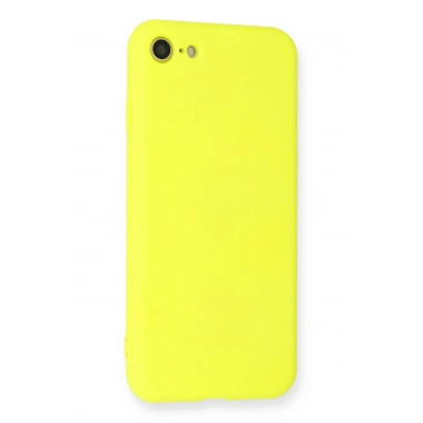 Mey İthalat®  iPhone 7 Kılıf Nano içi Kadife Silikon - Sarı