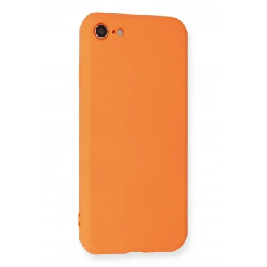 Mey İthalat®  iPhone 7 Kılıf Nano içi Kadife Silikon - Turuncu