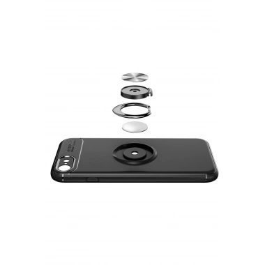 Mey İthalat® iPhone 7 Kılıf Range Yüzüklü Silikon - Kırmızı