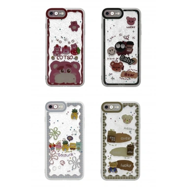 Mey İthalat® iPhone 7 Kılıf Sweet Desenli Silikon Kapak - Pembe