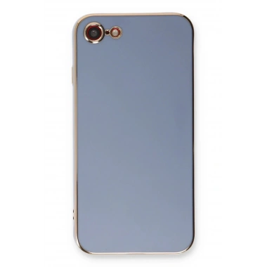 Mey İthalat®  iPhone 7 Kılıf Volet Silikon - Mavi