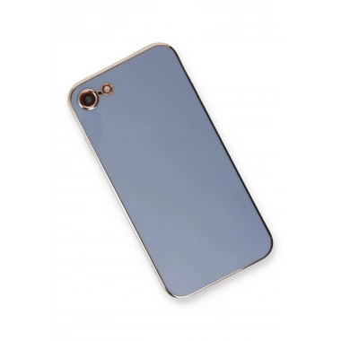 Mey İthalat®  iPhone 7 Kılıf Volet Silikon - Mavi