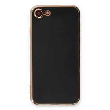 Mey İthalat®  iPhone 7 Kılıf Volet Silikon - Siyah