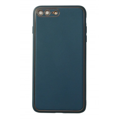 Mey İthalat®  iPhone 7 Plus Kılıf Coco Deri Silikon Kapak - Mavi
