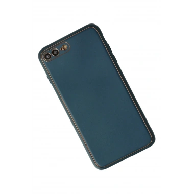 Mey İthalat®  iPhone 7 Plus Kılıf Coco Deri Silikon Kapak - Mavi